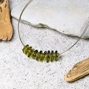 Halskette -Liv olivgrün-